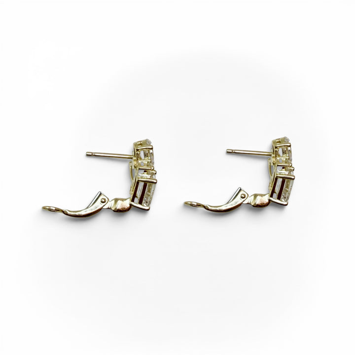 14k Yellow Gold Lab Grown Diamond Earrings 3.41 cttw