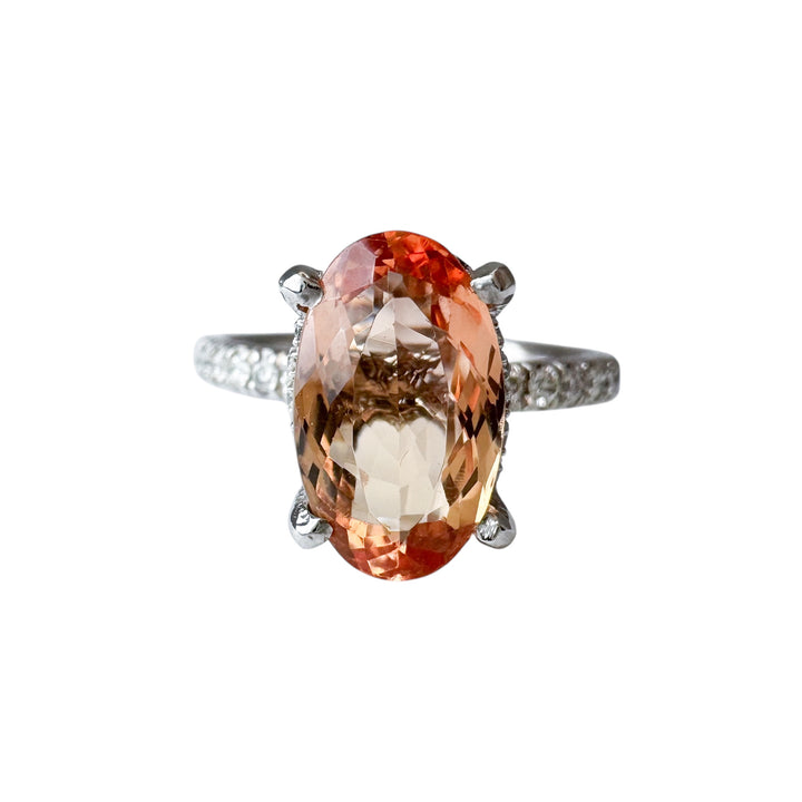 Platinum Imperial Topaz Estate Ring