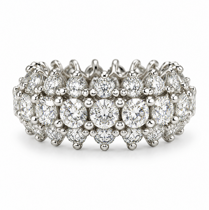 14k White Gold Diamond eternity Estate Ring