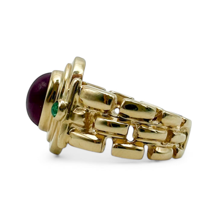 14k Yellow Gold Gemstone Ring Estate Ring
