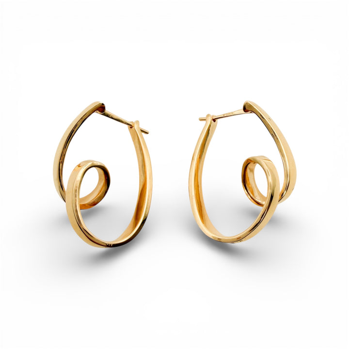 14k Yellow Gold Hoop Estate Earrings