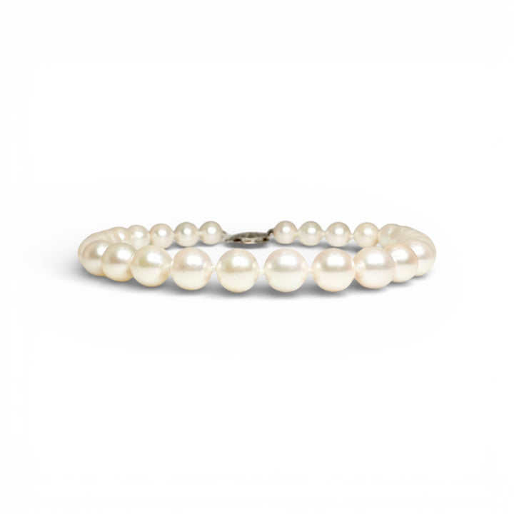Estate 14k White Gold Pearl Bracelet
