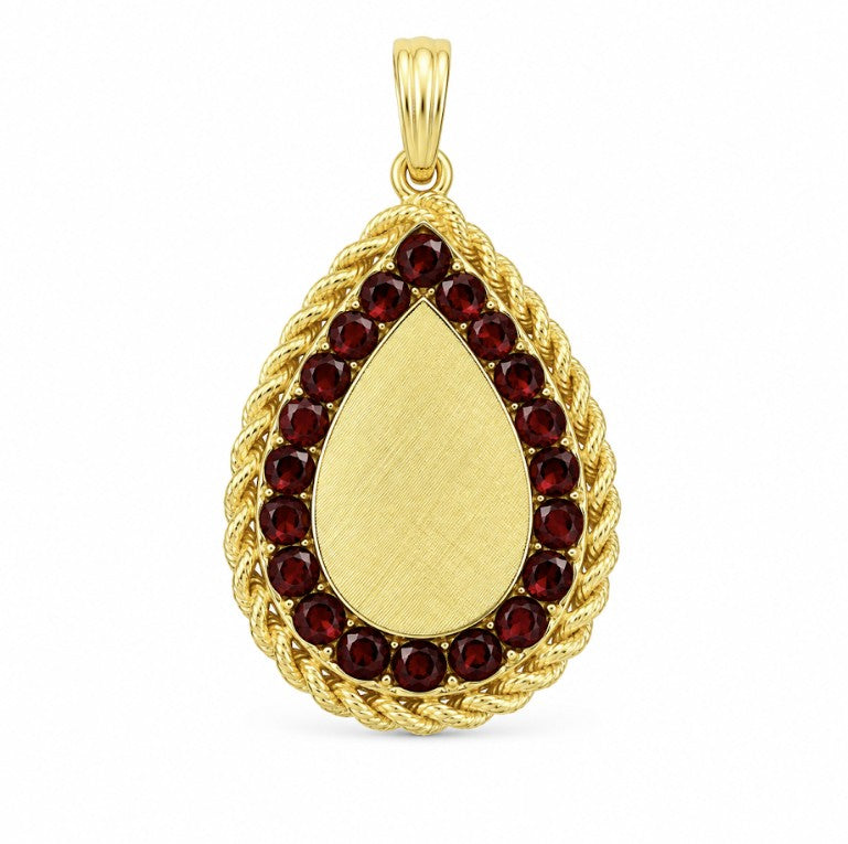14k Yellow Drop Estate Pendant