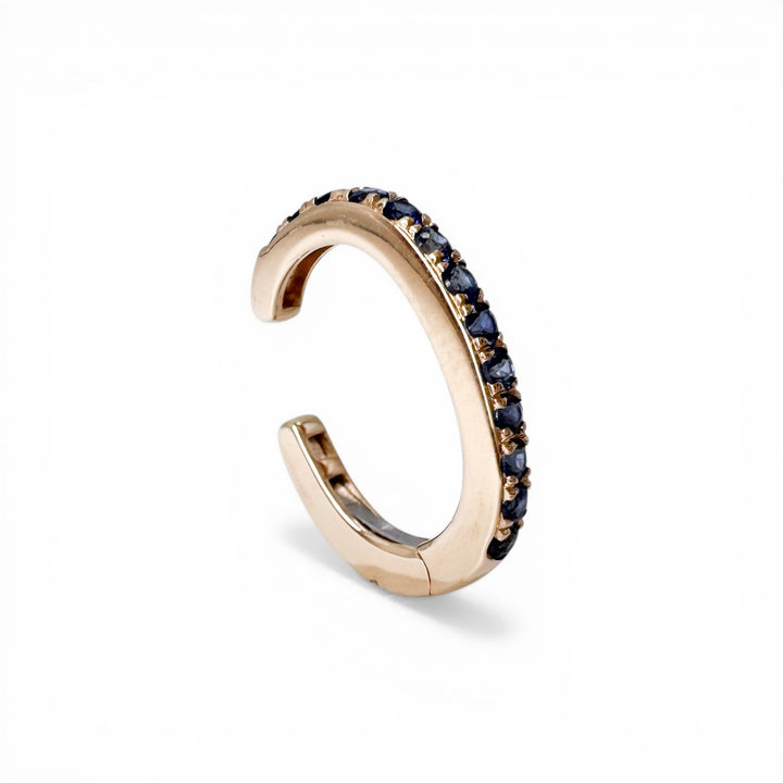 14k Yellow Gold Blue Sapphire Ear Cuff