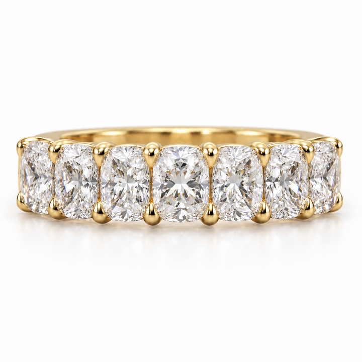 18k Yellow Lab Grown Diamond Wedding Band