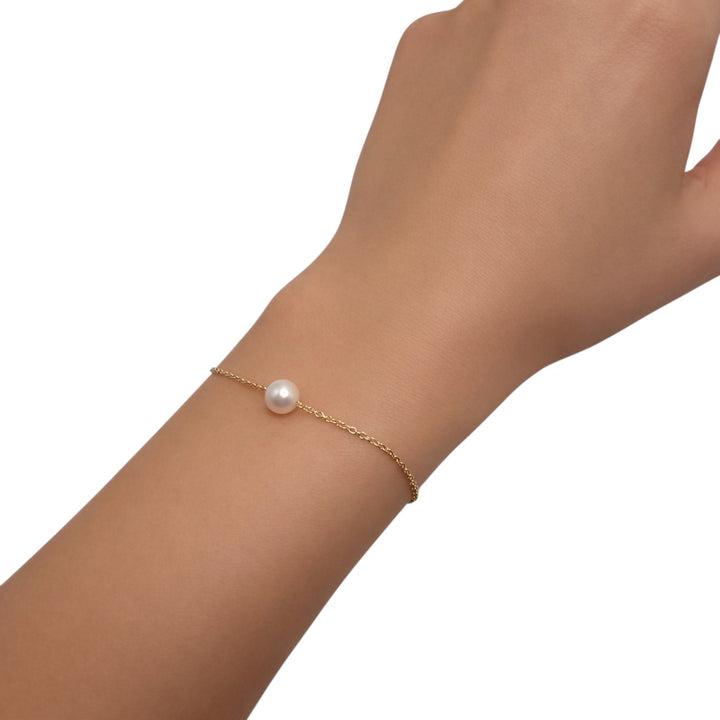 10k Yellow Gold Pearl Estate Bracelet