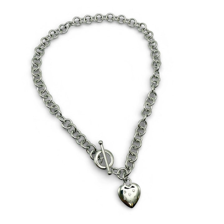 14k White Gold Collar Estate Necklace