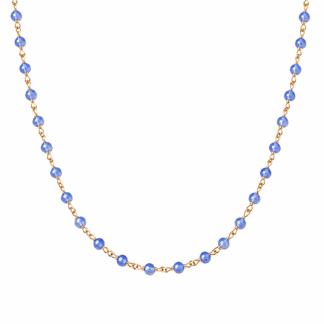 14k Yellow Gold Iolite Necklace