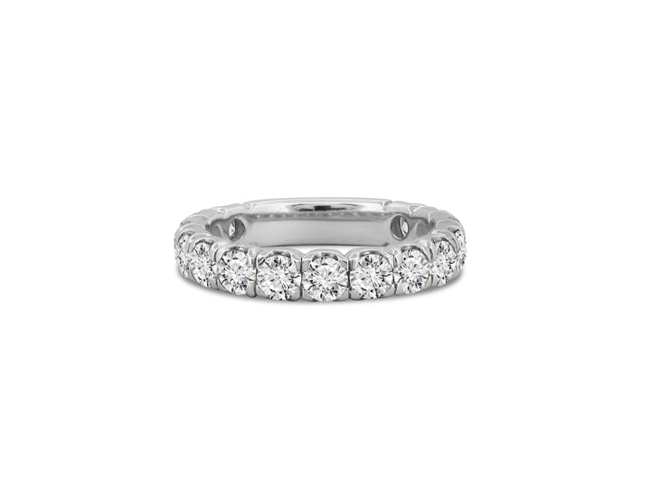 14k White Gold 1.95ctw Round Lab Diamond Wedding Band