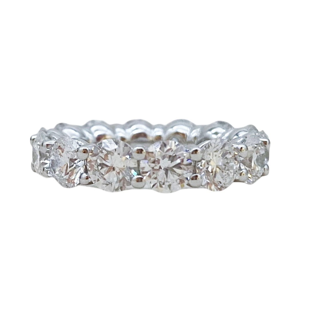 14k White Gold Eternity 5.57ctw Round Lab Grown Diamond Band