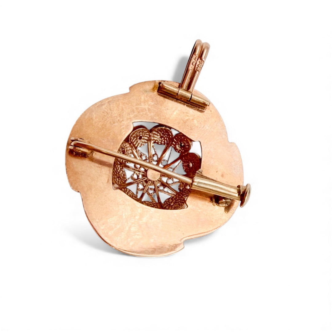 14k Rose Gold Antique Pendant