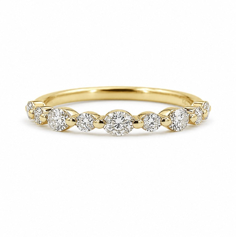 14k Yellow 0.50ctw Various Shapes Diamond Wedding Band