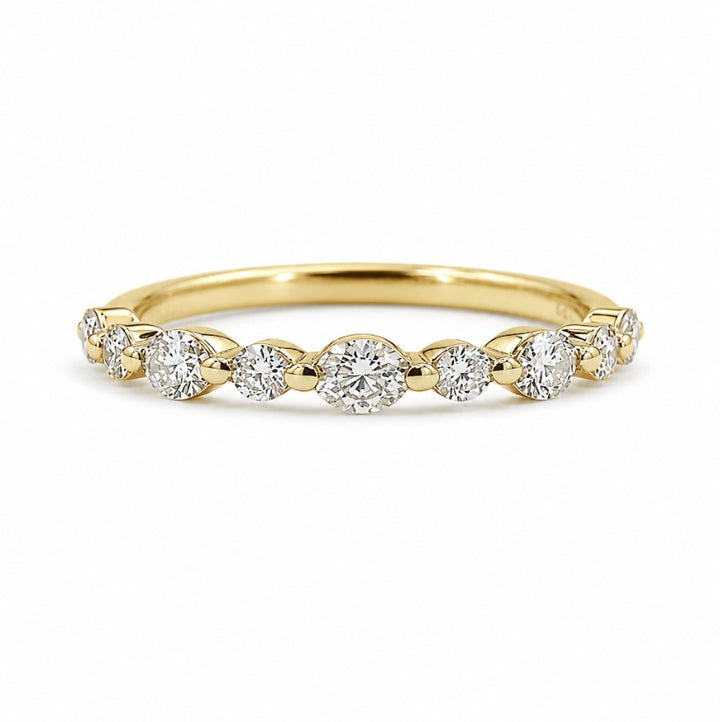 14k Yellow 0.50ctw Various Shapes Diamond Wedding Band