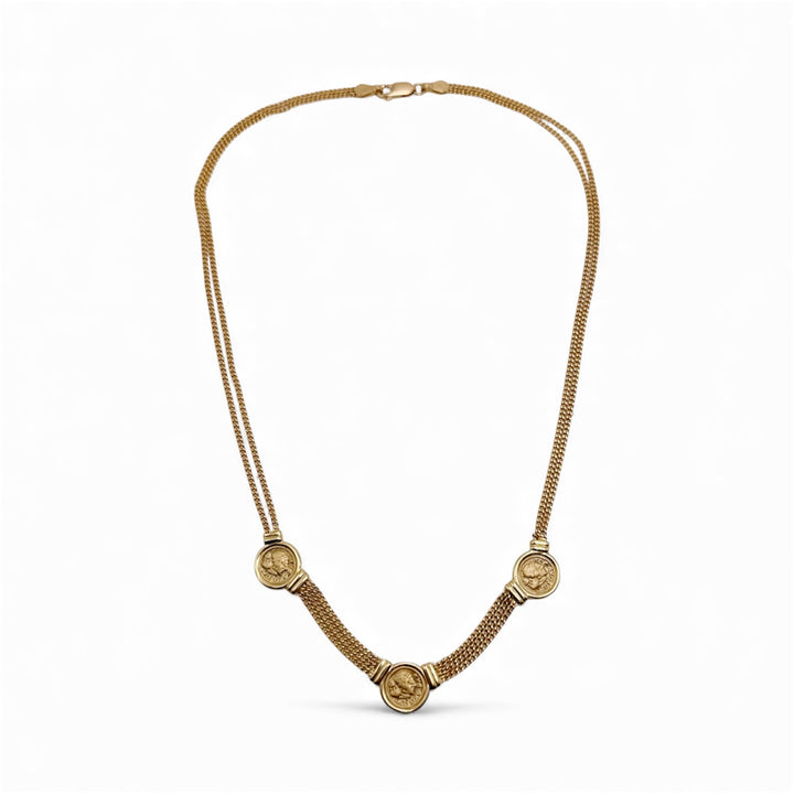 14k Yellow Gold Collar Estate Necklace