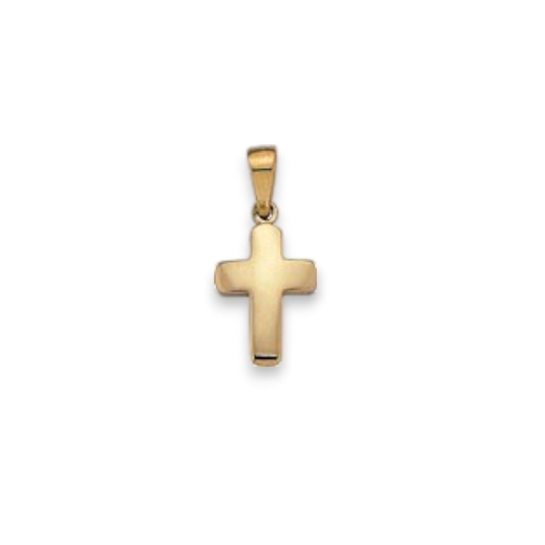14k Yellow Gold Cross Charm