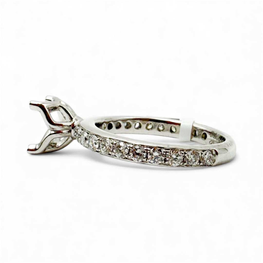 Platinum Semi-set engagement ring