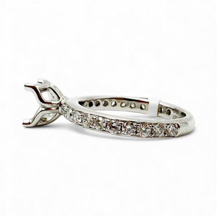 Platinum Semi-set engagement ring