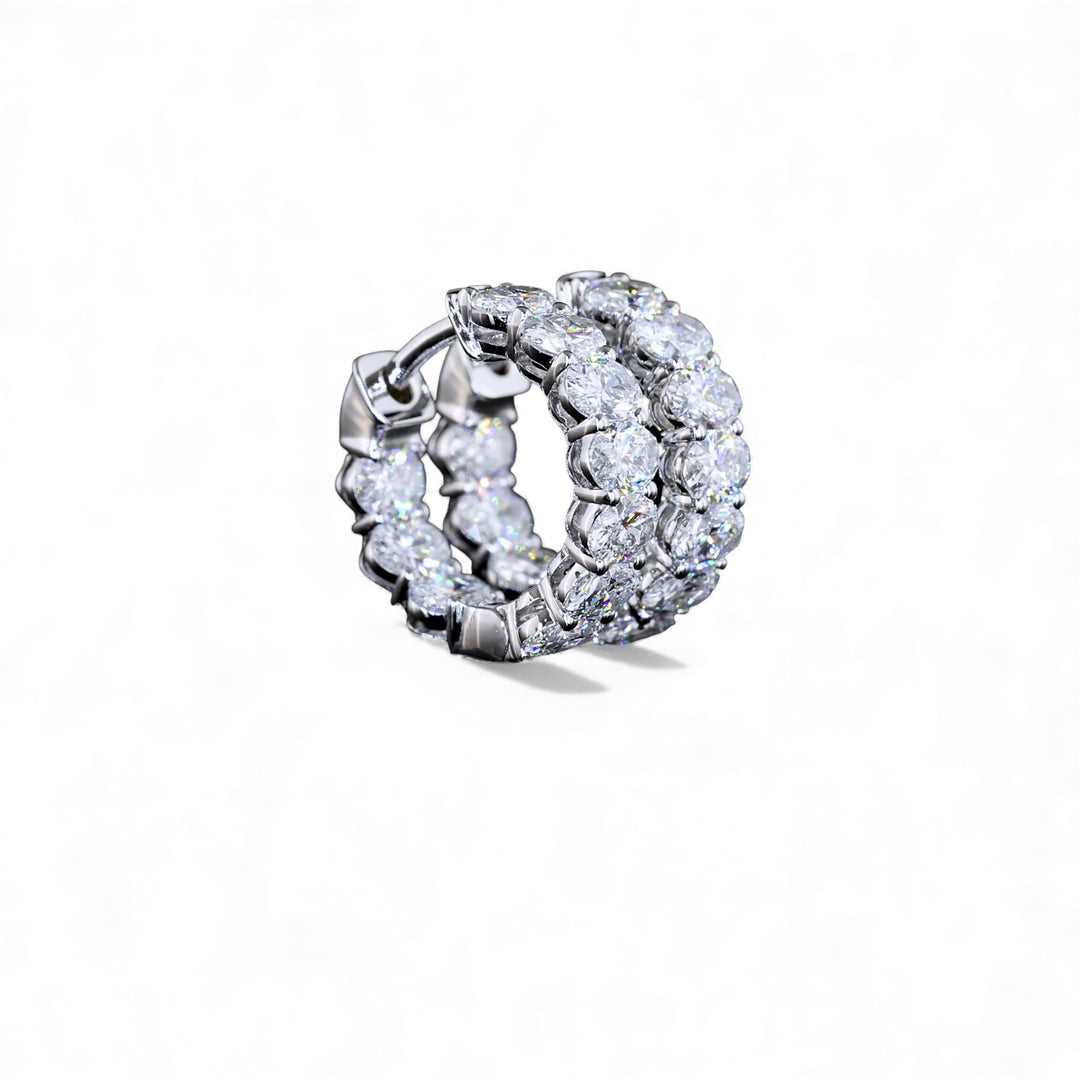 14k White Gold Lab Grown Diamond Earrings 2.03cttw