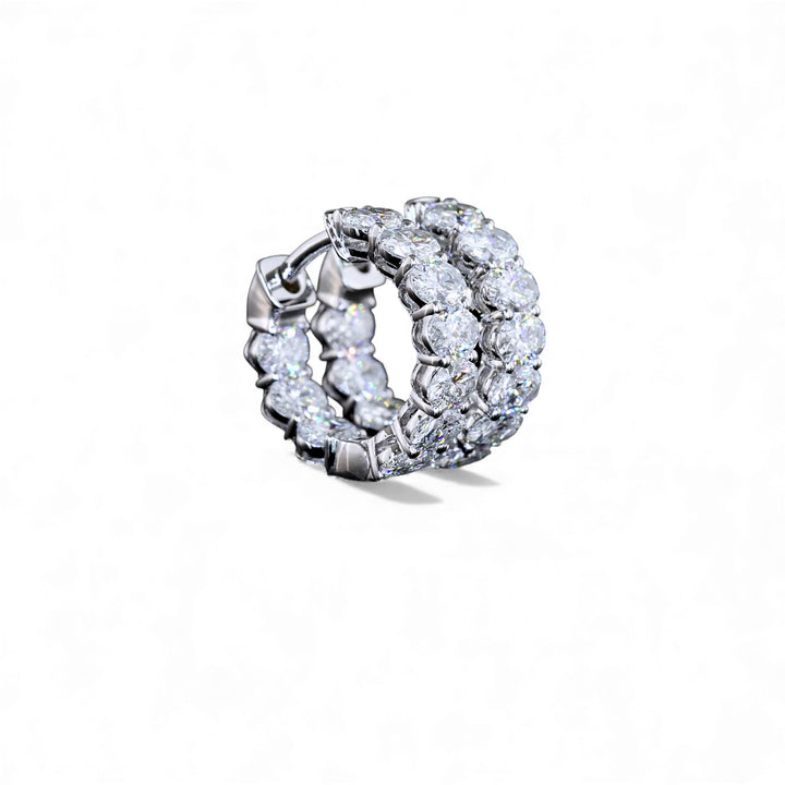 14k White Gold Lab Grown Diamond Earrings 2.03cttw