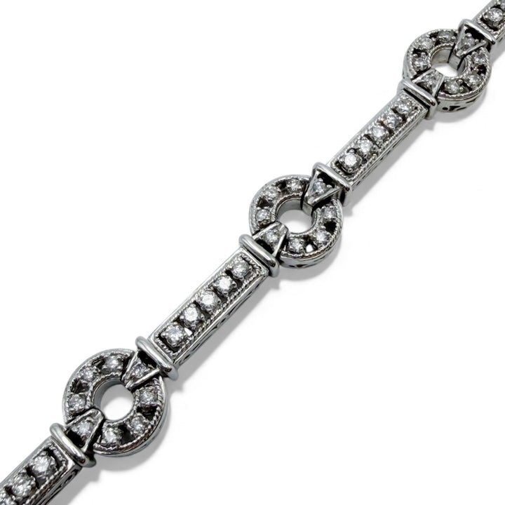 14k White Gold Diamond Estate Bracelet