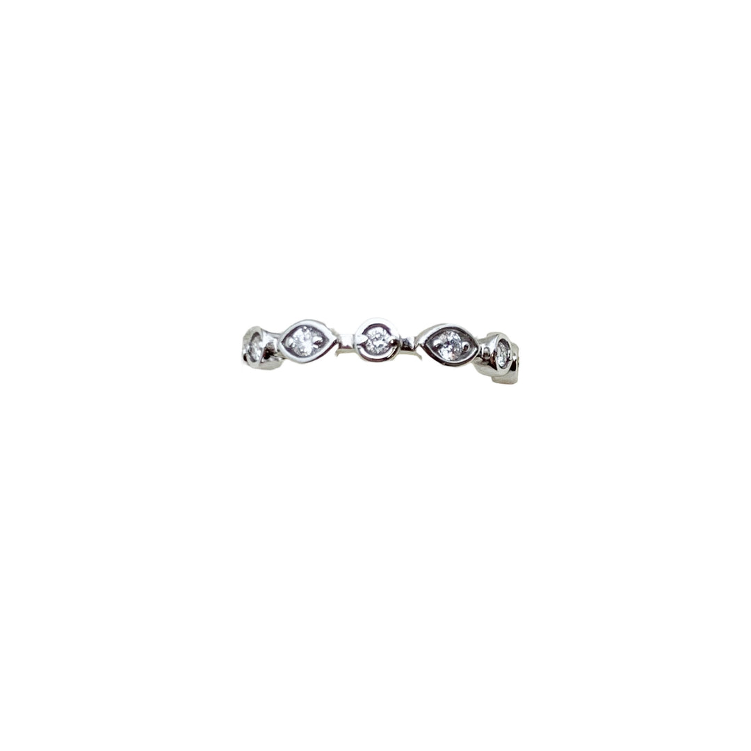 14k White Gold Eternity 0.32ctw Round Diamond Wedding Band