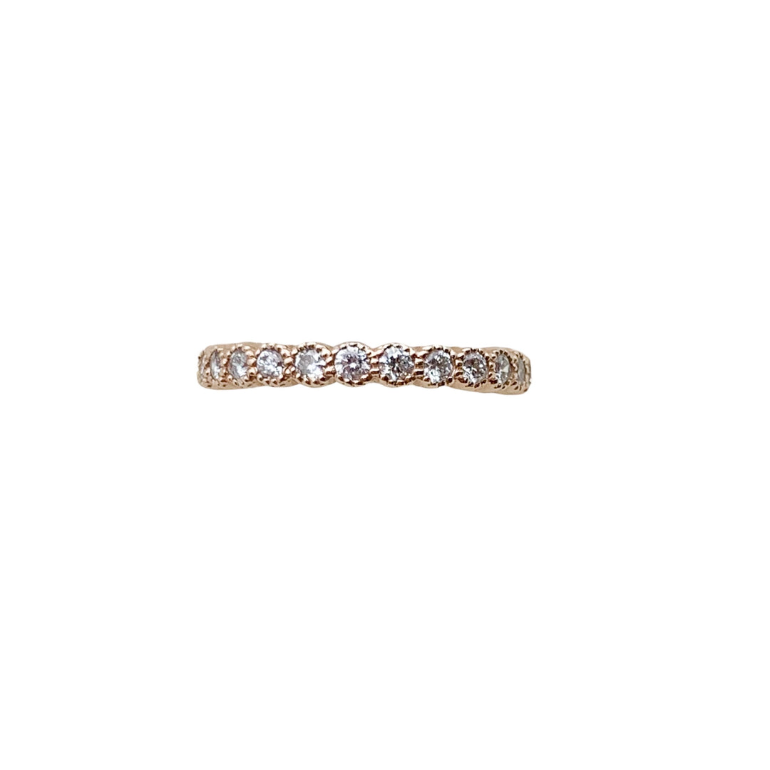 14k Rose Gold Eternity 1.23ctw Round Diamond Wedding Band