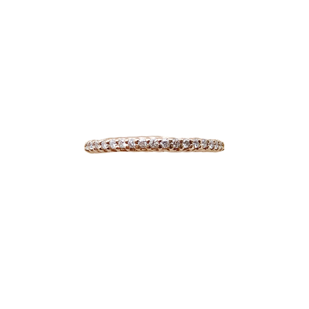 14k Rose Gold Diamond Wedding Band