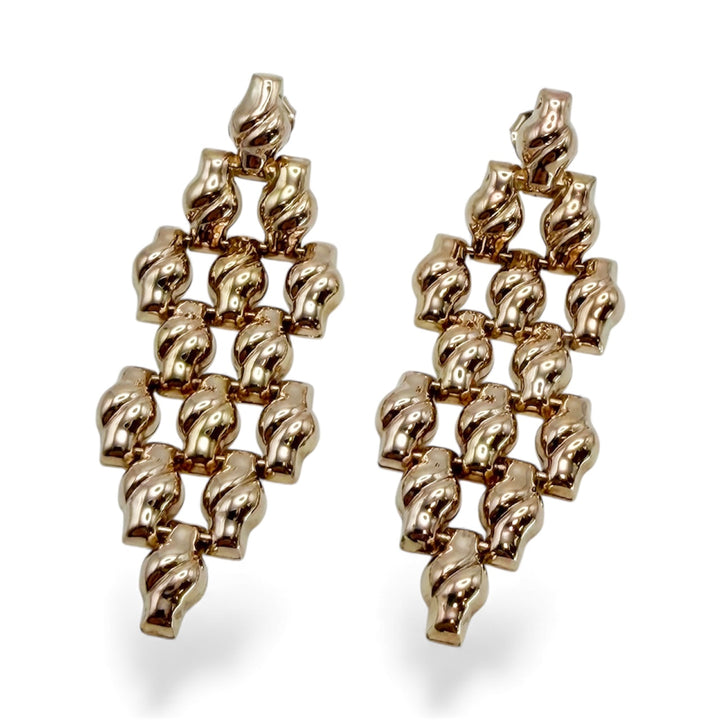 14k Yellow Gold Drop Estate Earrings