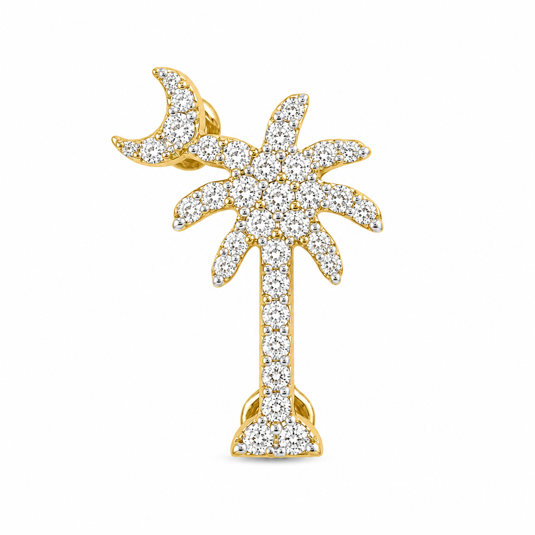 14k Two Tone Diamond Pendants