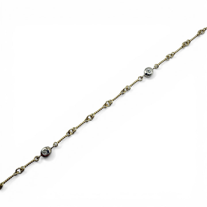 14k Two Tone Estate Anklet