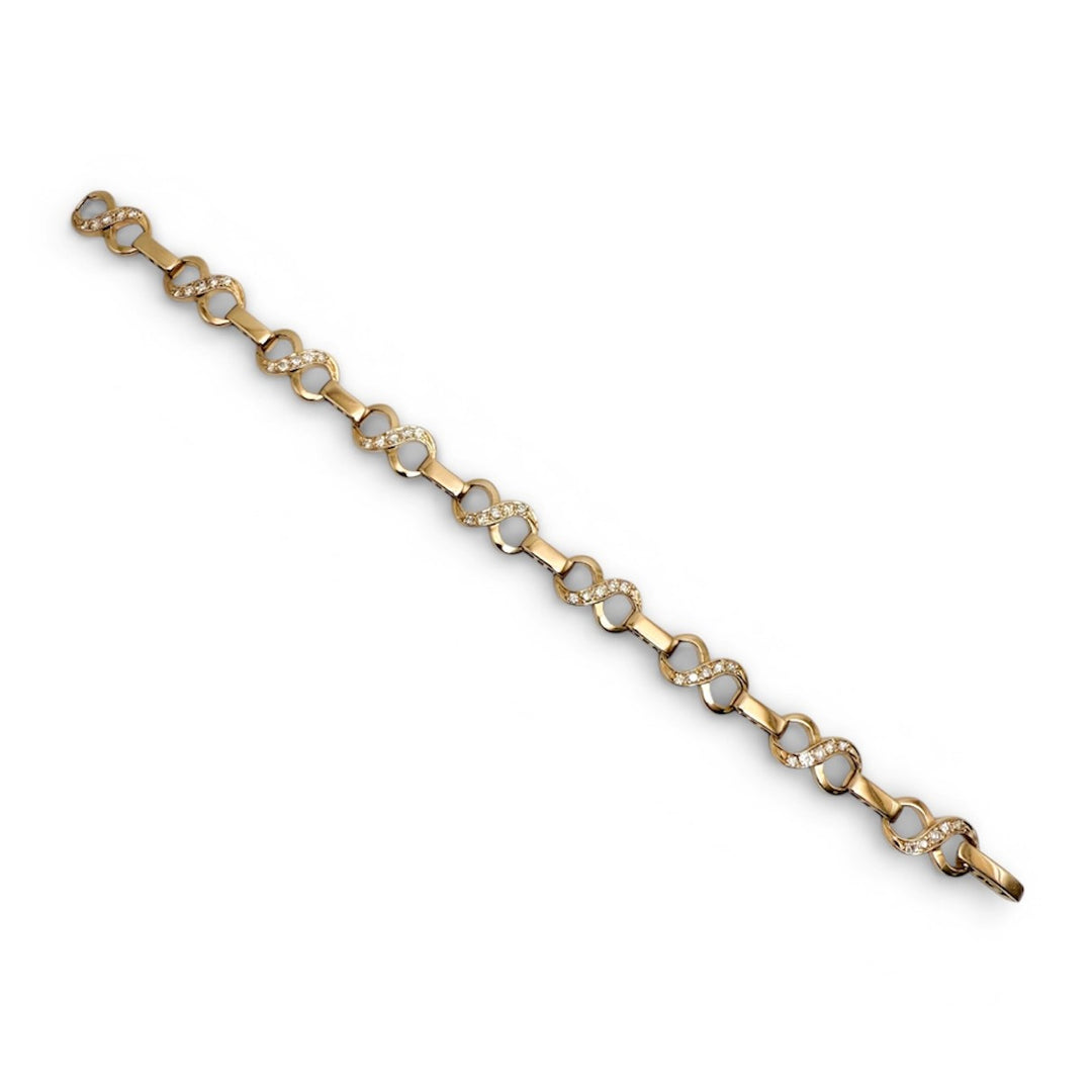 14k Yellow Gold Infinity Link Estate Bracelet