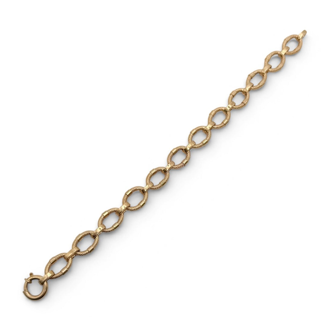 18k Yellow Gold Open Link Estate Bracelet