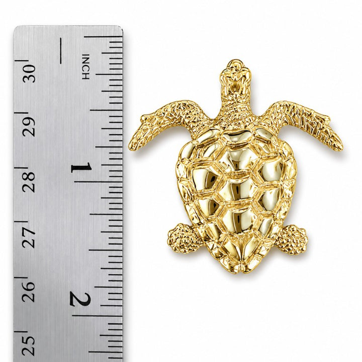 14k Yellow Estate Turtle Pendant