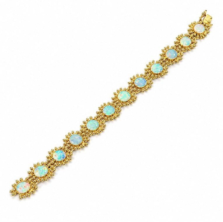 18k Yellow Estate Opal Bracelet