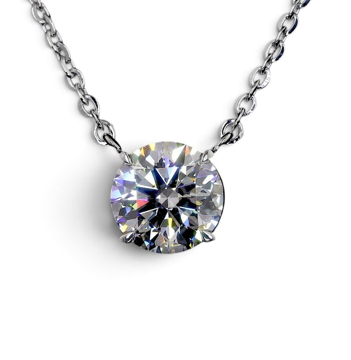 14k White 2ct Lab Grown Diamond Necklac