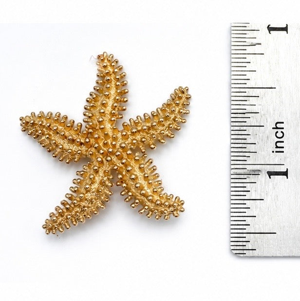 14k Yellow Starfish Charm