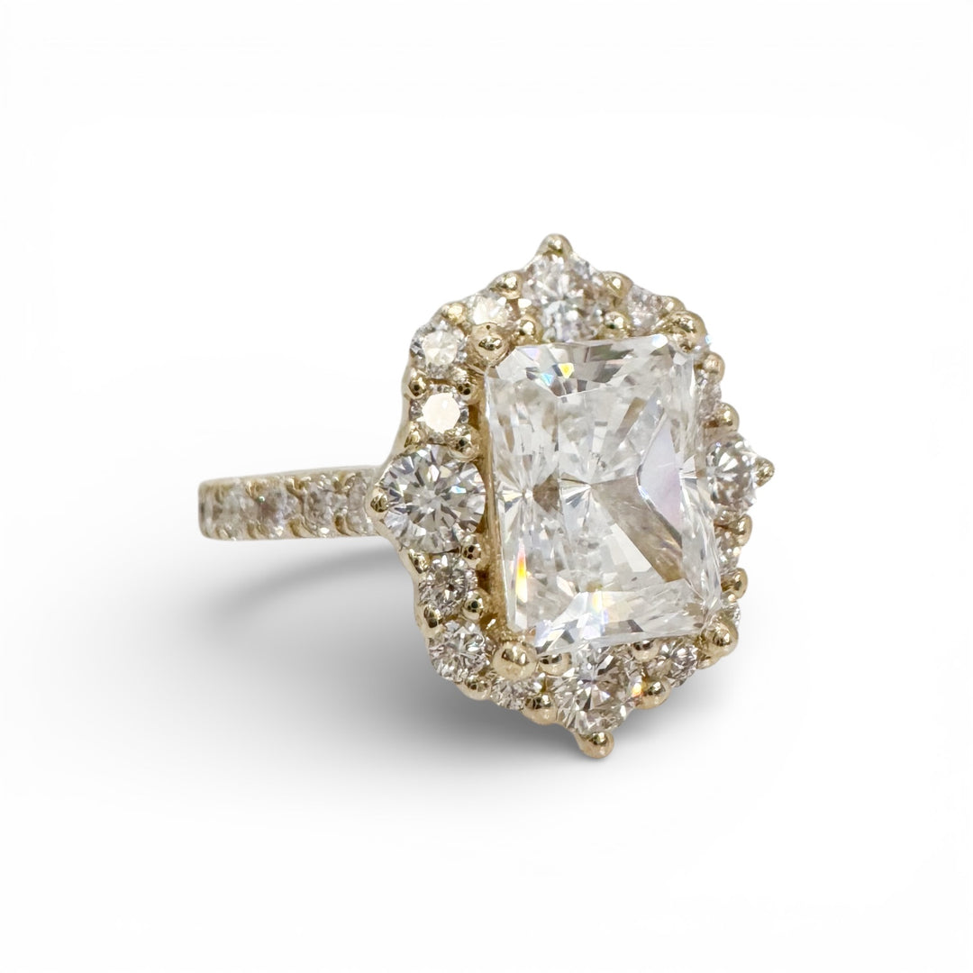 14kt Yellow Lab Grown Engagement Ring Mounting