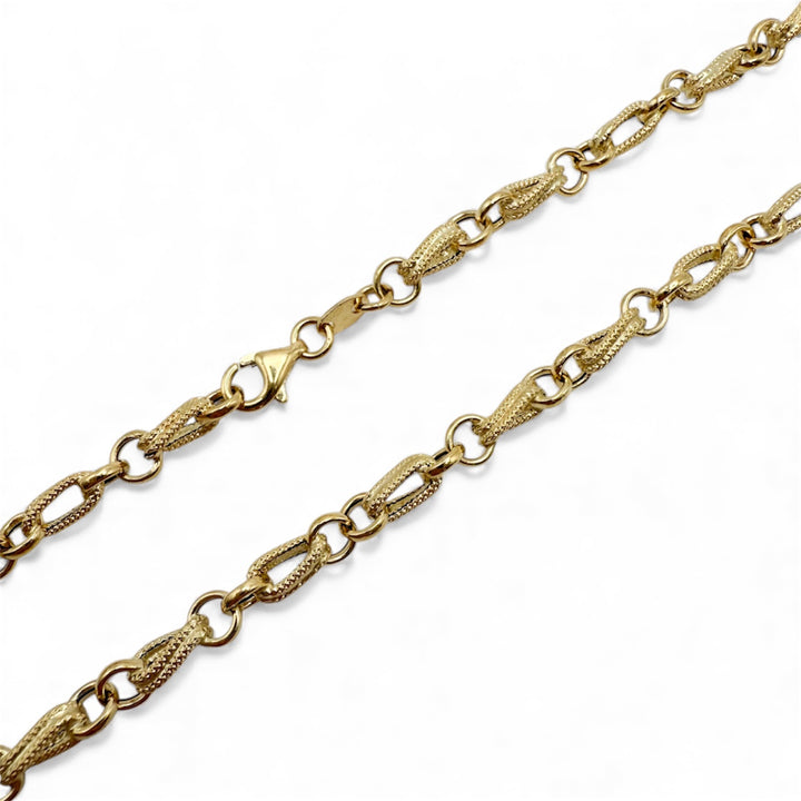 18k Yellow Gold Fancy Link Estate Chain