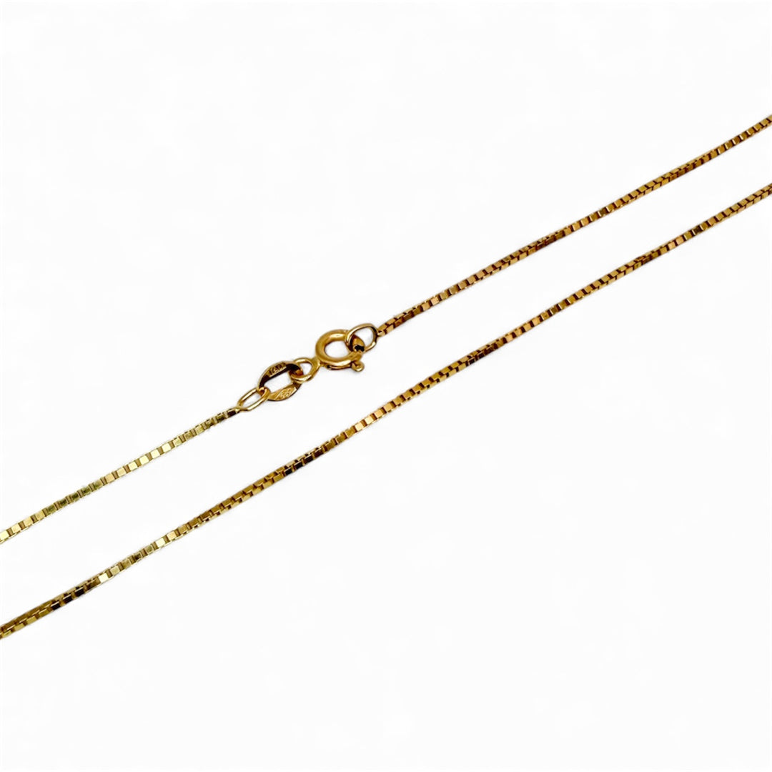 14k Yellow Gold Box Estate Chain