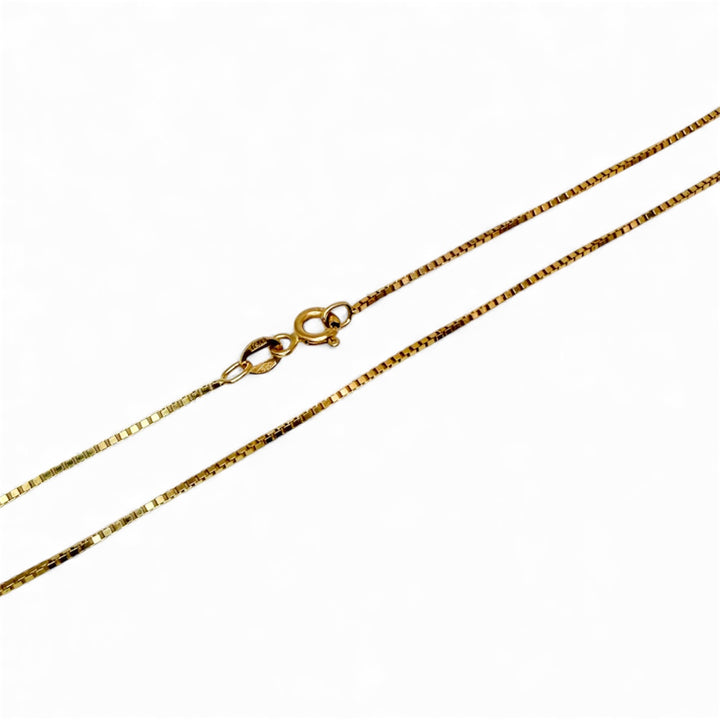 14k Yellow Gold Box Estate Chain