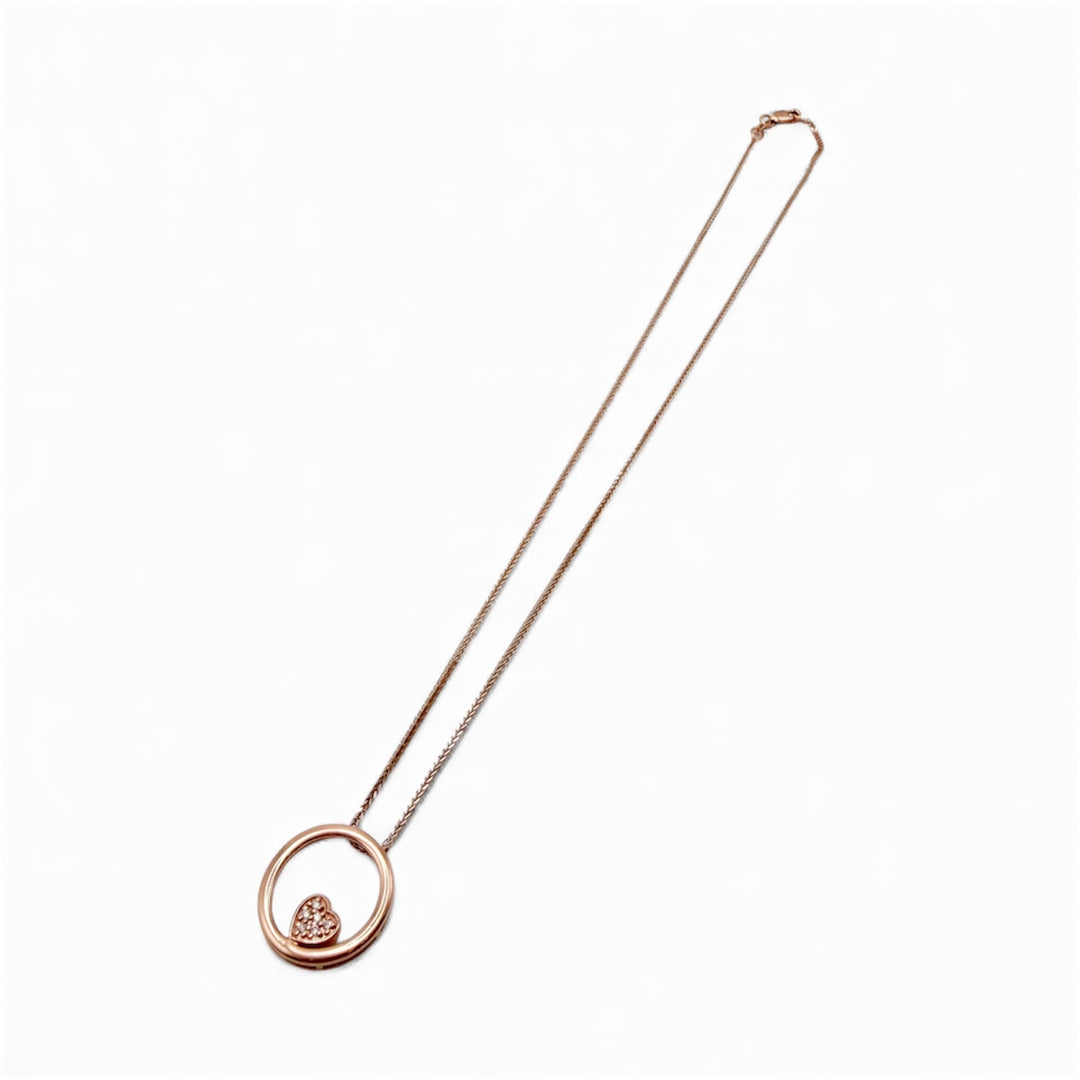 14k Rose Gold Diamond Estate Necklace