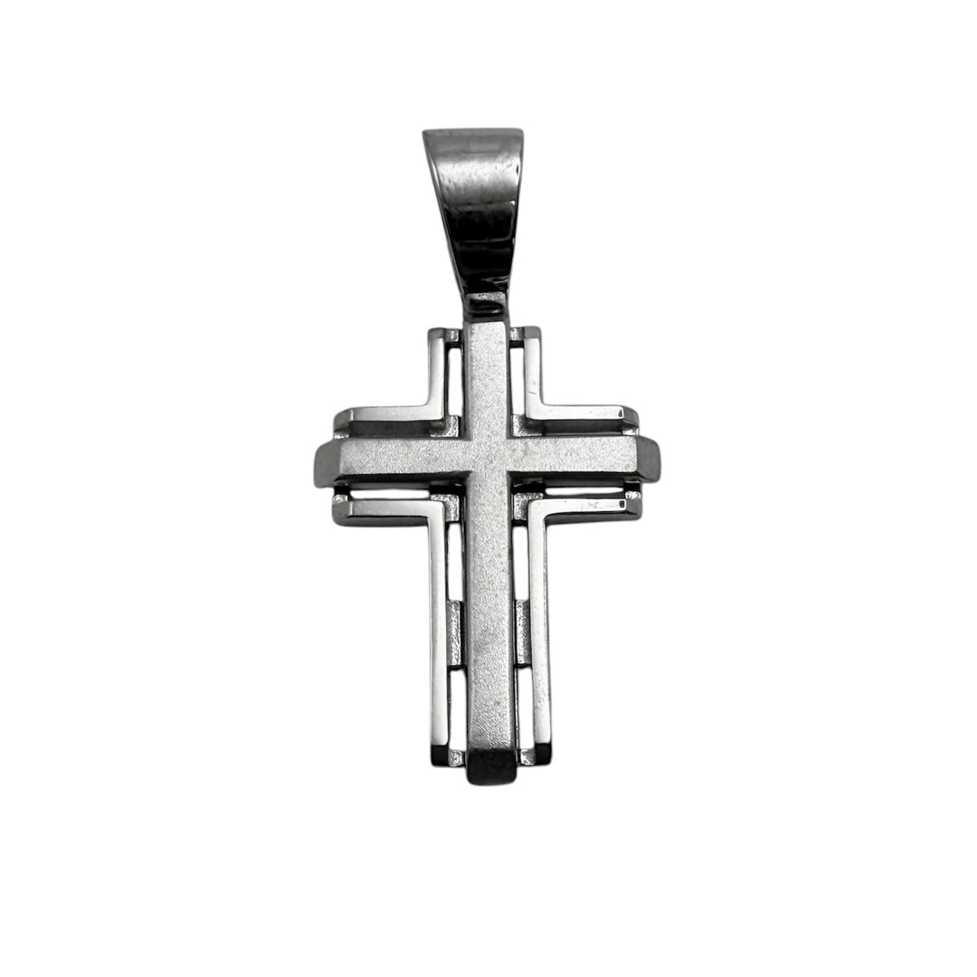 14k White Gold Crucifix Charm