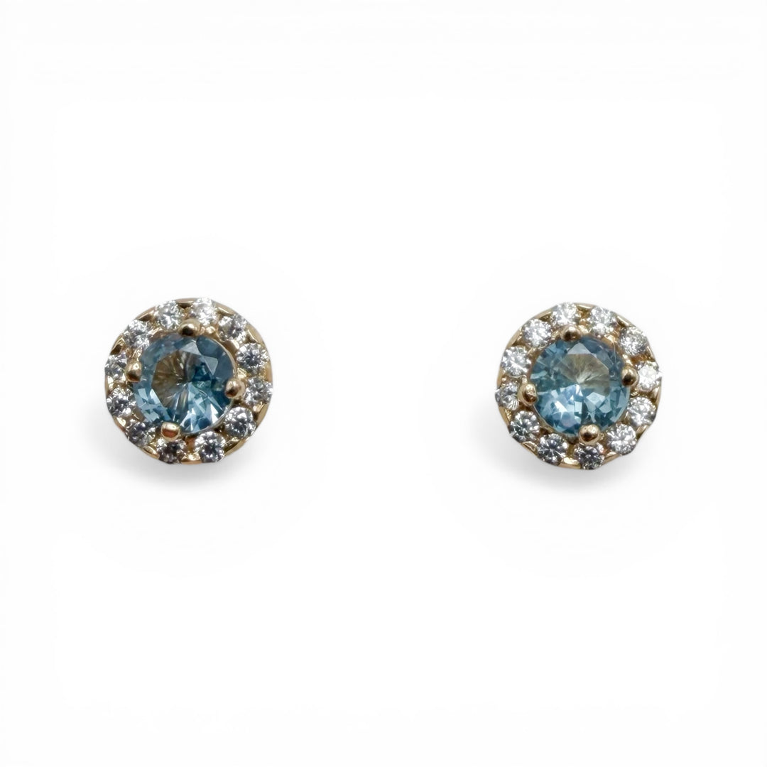 14k Yellow Gold Halo Children&