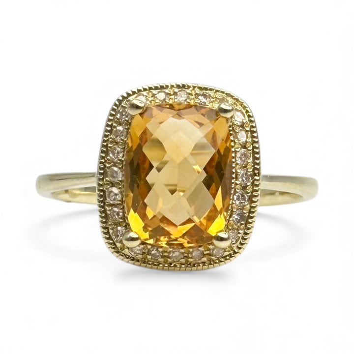 14k Yellow Gold Citrine Ring