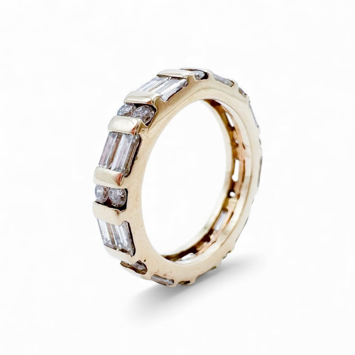 14k Yellow Gold Eternity Estate Ring