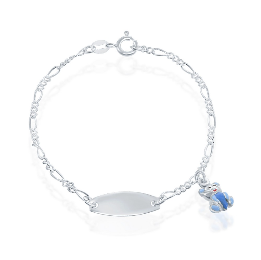 Sterling Silver Baby ID Bracelet