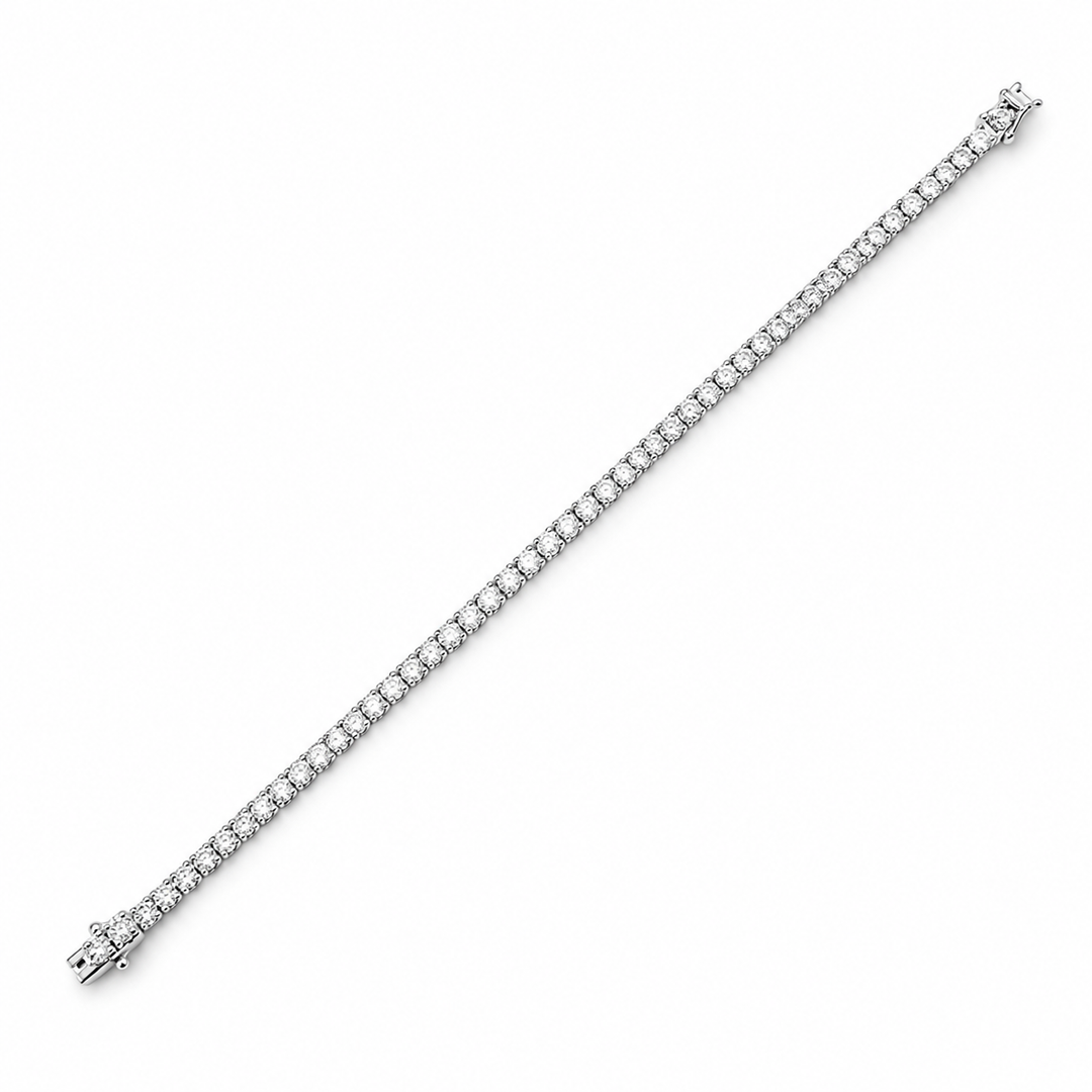 14k White Gold Lab Grown Diamond Bracelet 5.26 cttw