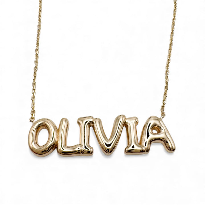14k Yellow Gold Nameplate Necklace