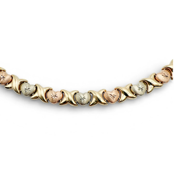 14k Tri-Color Collar Estate Necklace