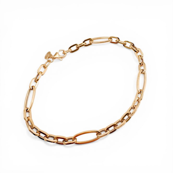 14k Yellow Gold Oval Link Bracelet
